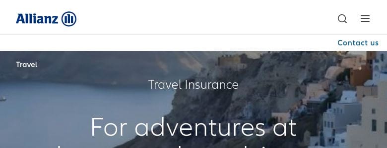 Allianz travel insurance website